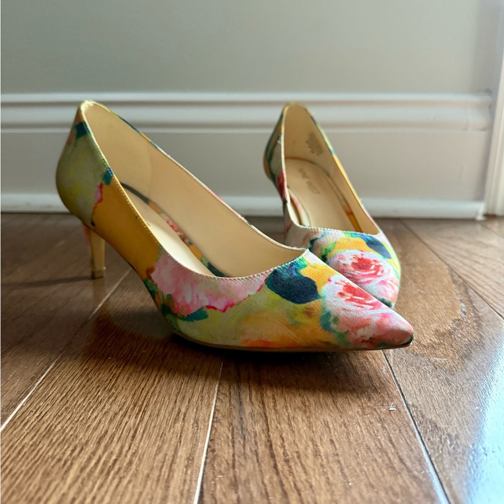 Nine West Multicolor Floral Heels